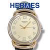 Б/у ремень-комбинация Hermes Pullman кожаный мужские кварцевые часы кожаные бренд HERMES Хорошее состояние Рабочие Золотой циферблат