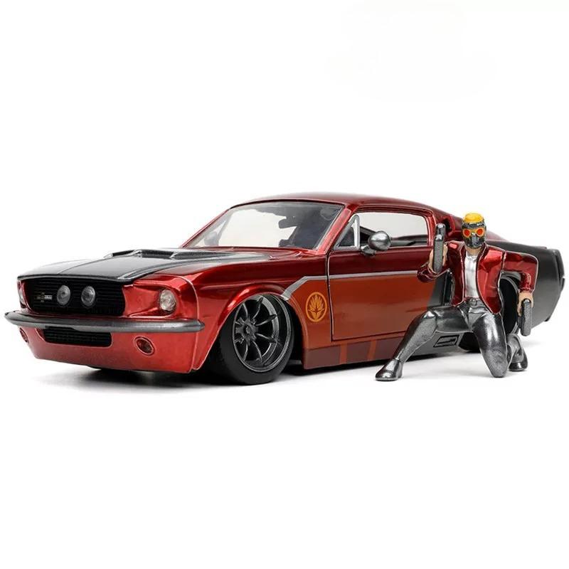 1:24 СТАР-ЛОРД 1967 Shelby GT-500 Высокодетализированная литая модель автомобиля Модель автомобиля из металлического сплава Игрушки для подарка Коллекции
