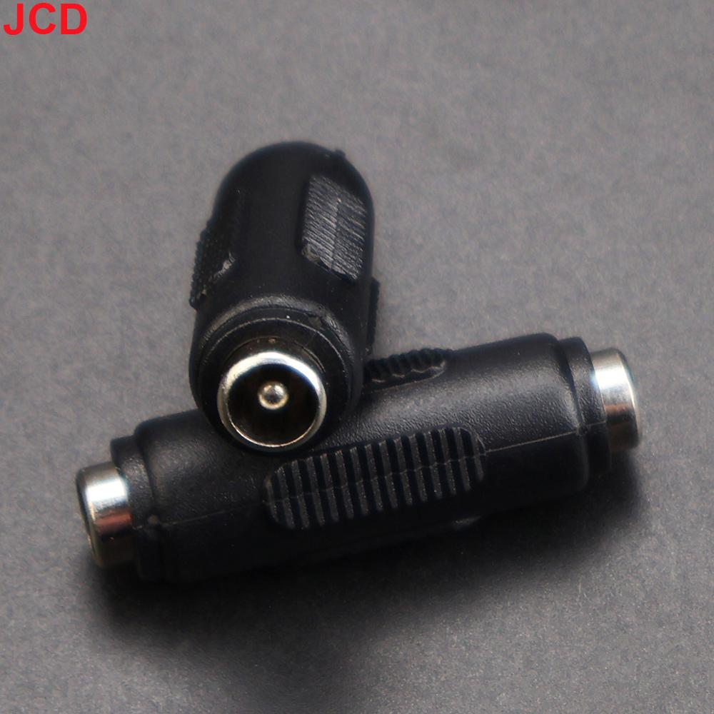 JCD 5pc 5.5mm*2.1mm Male To Male DC Power Plug Jack and Female To Female Socket Connector For CCTV Camcer Panel Mounting Adaptor