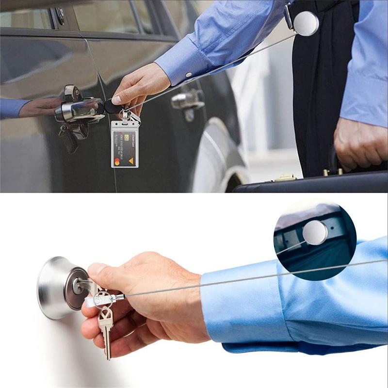 Сверхмощный выдвижной держатель для бейджа, катушка, металлический держатель для бейджа с зажимом для ремня, брелок для ключей для именной карточки