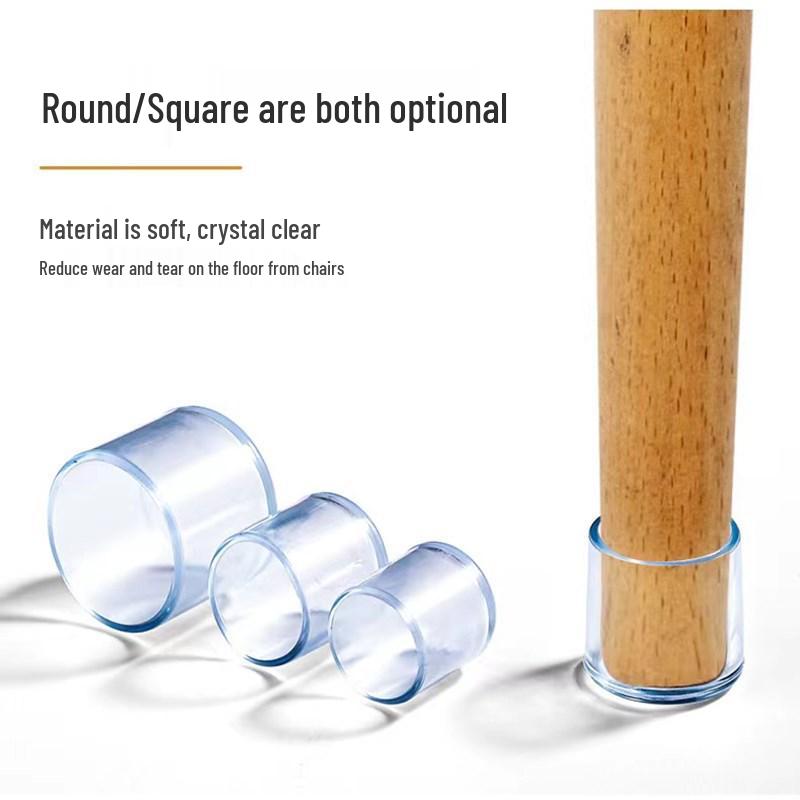 Transparent Furniture Leg Protectors: Chair, Stool, Table, and Desk Pads
