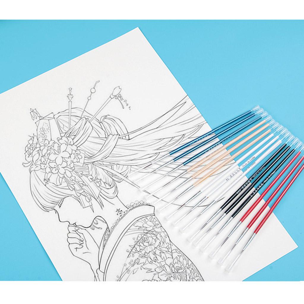 3шт 0 00 000 крючок Line Pen профессиональные кисти для рисования с тонким кончиком для акрила