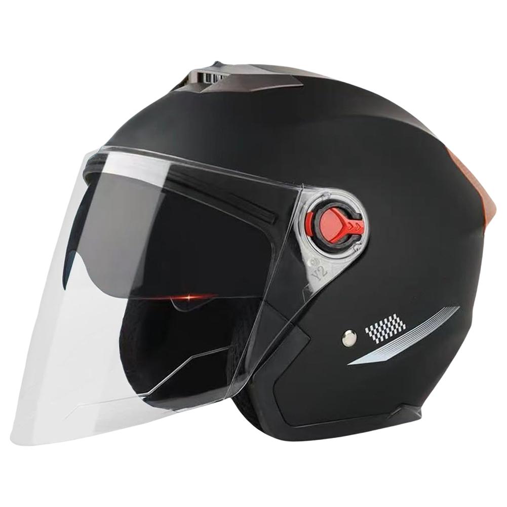 Открытый шлем для мотоцикла, всесезонный шлем для электроскутера с солнцезащитным козырьком, открытый шлем для мотоцикла для взрослых мужчин и женщин