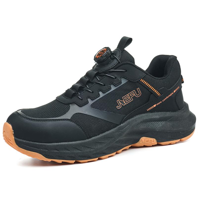 Work Safety Shoes Rotating button Work Sneakers Steel toe shoes Anti-smash Anti puncture Work Boots Indestructible