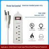 UL Certified 15A 110V Power Strip with US Plug and Overload Protection for Cross-border Use