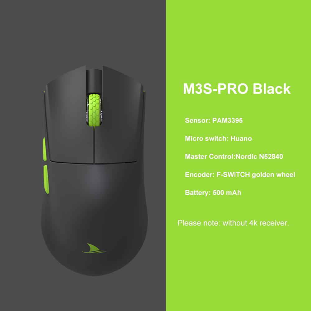 Motospeed Darmoshark M3s-Pro Bluetooth Wireless Gaming Mouse HUANO Micro Switch 4KHz Controller N52840 PAM3395 Sensor 26KDPI