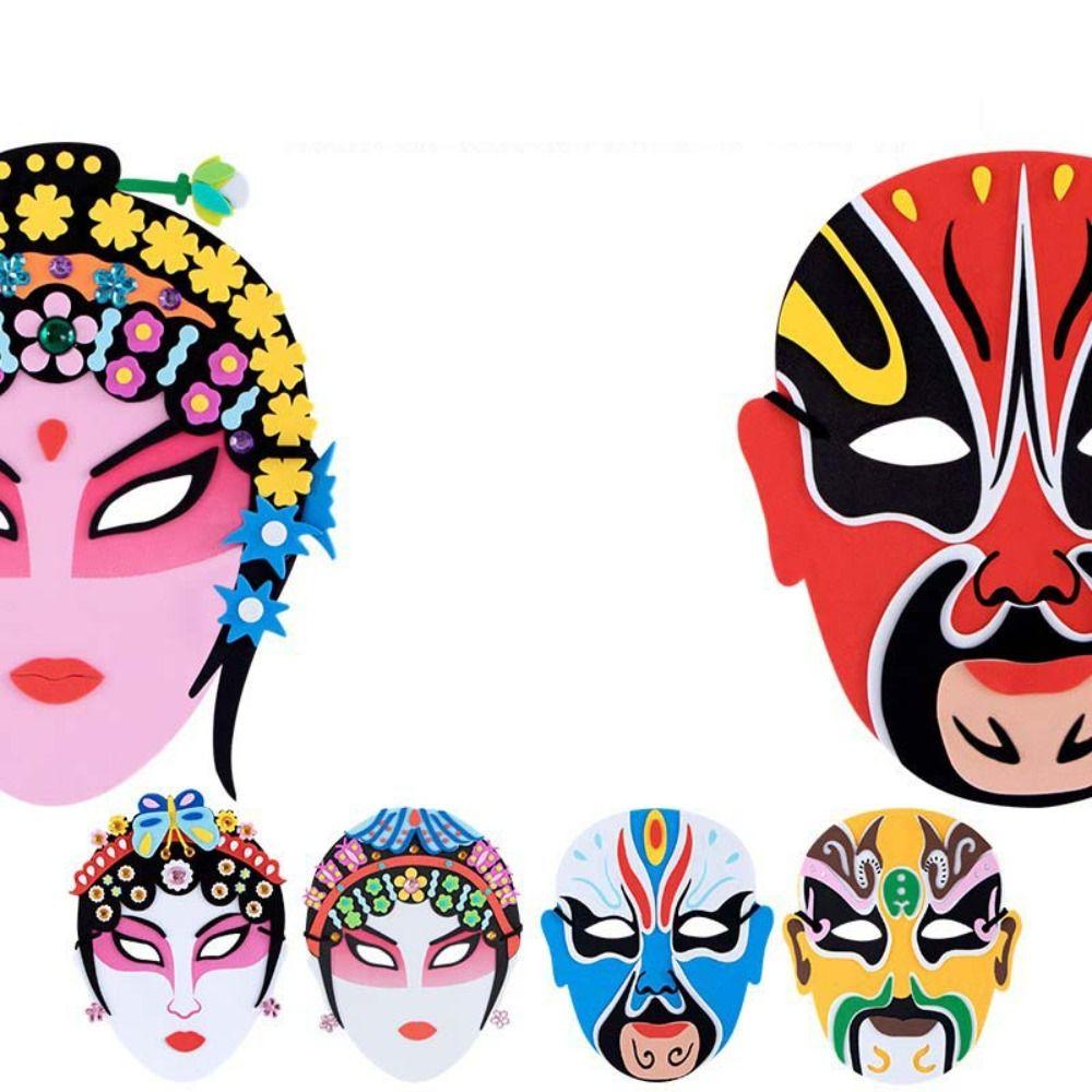 Beijing Opera Chinese Style Mask Handmade Diy Material Package Parent Child Toys