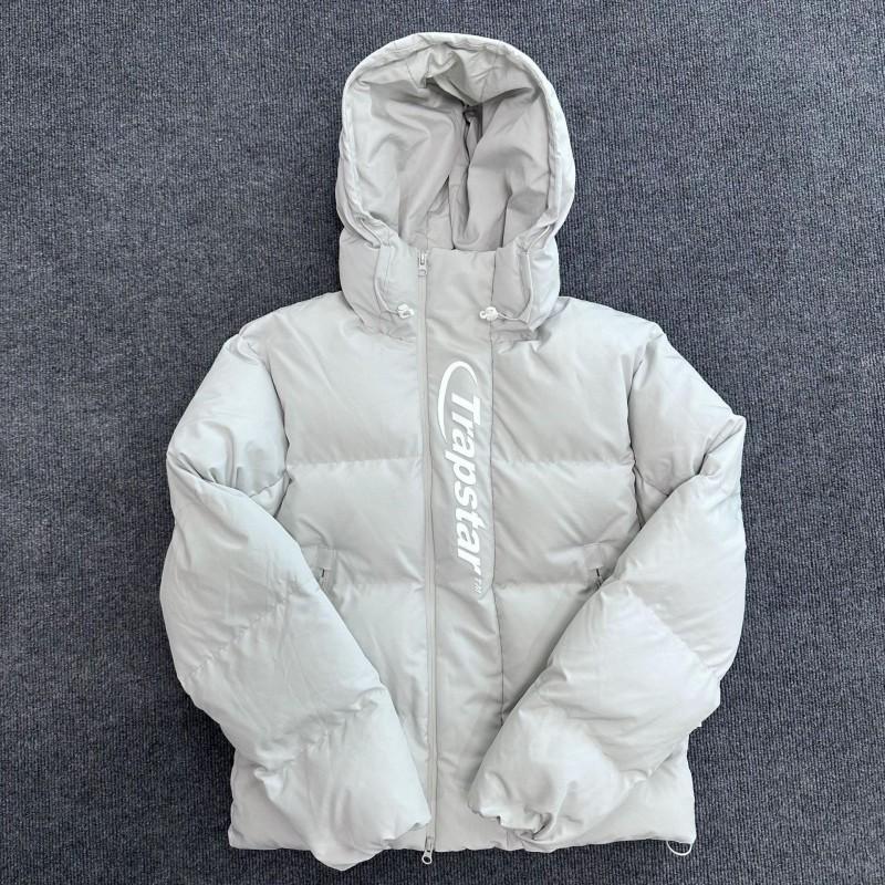 Unisex Oversized Hooded Cotton Puffer Jacket Winter Warm Casual Streetwear Coat Gray
