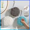 3PS Chenille Hand Towels Kitchen Bathroom Hand Towel Ball with Hanging Loops Quick Dry Soft Absorbent Microfiber Towels