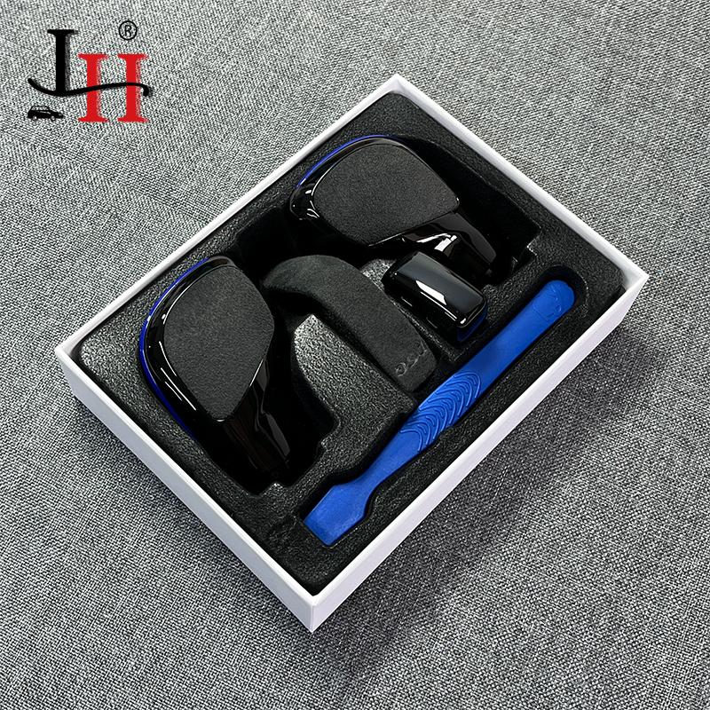 Черный хром с замшевой рукояткой переключения передач, боковая крышка, эмблема DSG для VW Golf 6 7 R GTI Passat B7 B8 CC R20 Jetta MK6