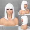 LISI HAIR Women Short Straight Black Bob Synthetic Fiber Wigs with Bangs Short Straight Wigs for Women Cosplay Lolita
