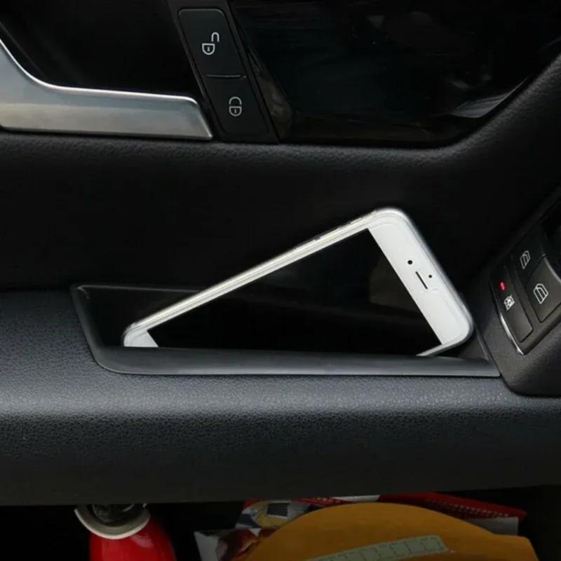 2 Pieces Car Storage Box Front Door Side Handle Organizer for Mercedes-Benz C Class W204 2008-2014 Black ABS Plastic