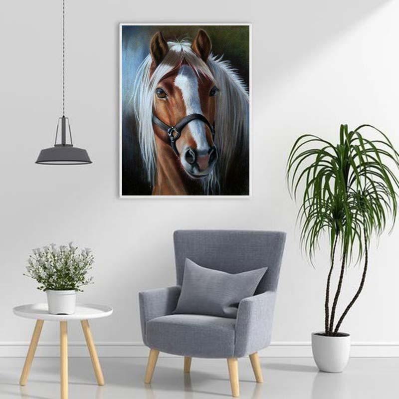 DIY Лошадь 5D алмазная живопись полная круглая дрель смола животное Алмазная вышивка наборы крестиков домашний декор настенный художественный подарок