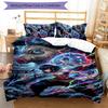 3pcs Hashibira Inosuke Design Cover Set - HD Printed Bedding with 1 Cover and 2 Pillowcases - Perfect for Home and Dorm Decor