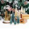 9~27Pcs(9Pcs/set) Small Christmas Tree Cedar Pine Sisal Ornament Artificial Simulation Mini Xmas Holiday Party Indoor Decoration