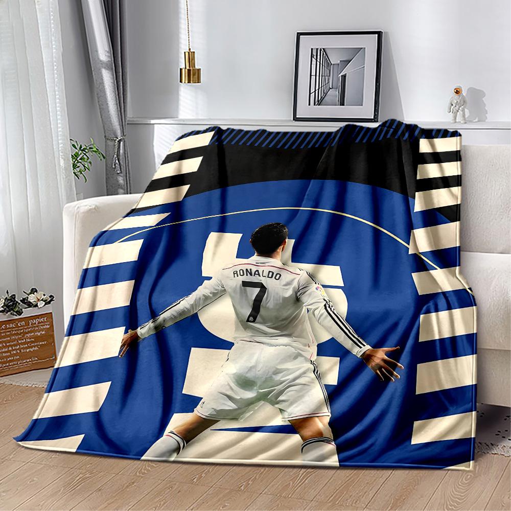 Ronaldo's Iconic Celebration Flannel Blanket-Soft and Suitable for Sofas,Beds,Offices,Travel,All Seasons,Great Gift for Holidays and Birthdays.