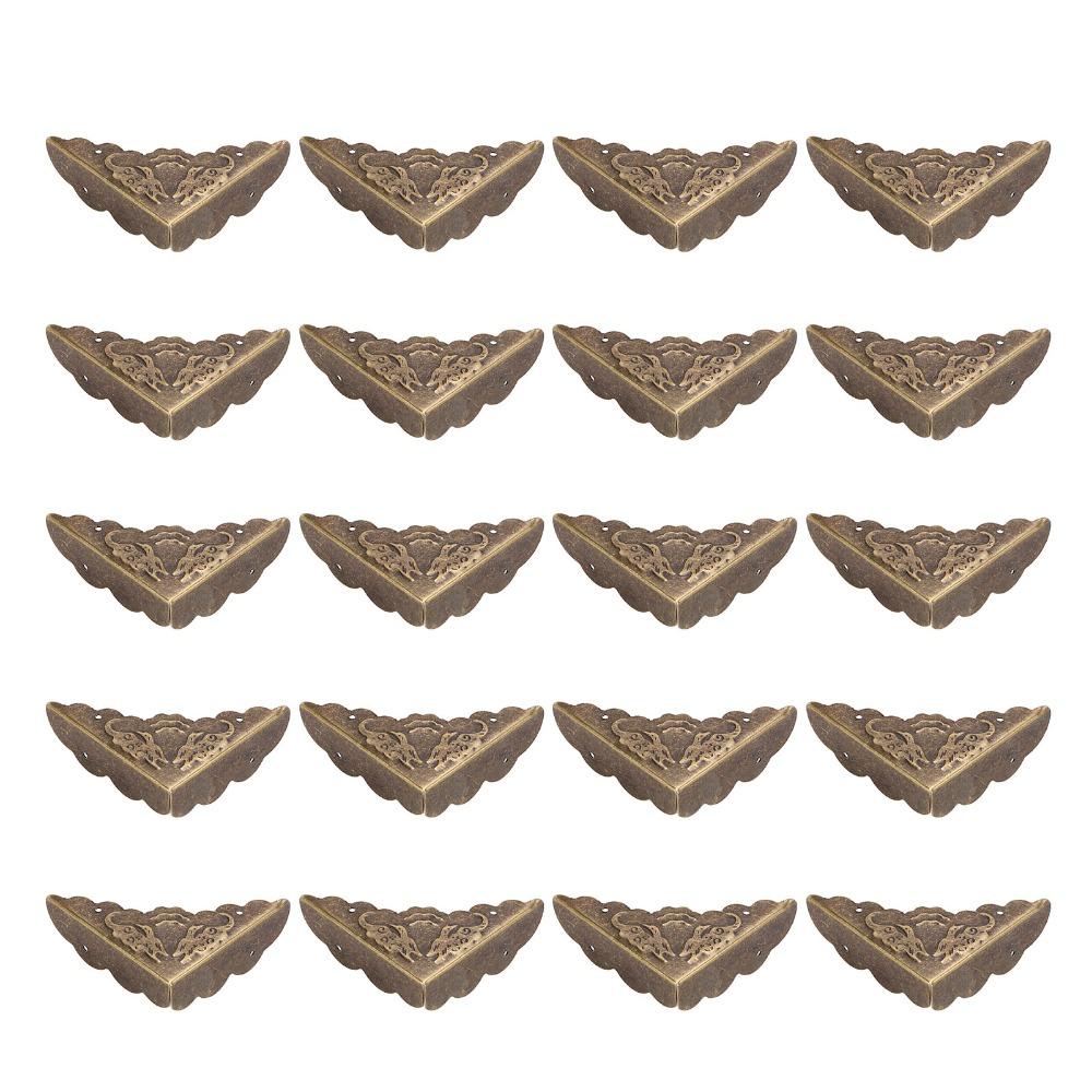 40pcs Bronze Corner Protectors Iron Furniture Corner Guard Angle Code Corner Protector Wooden Box