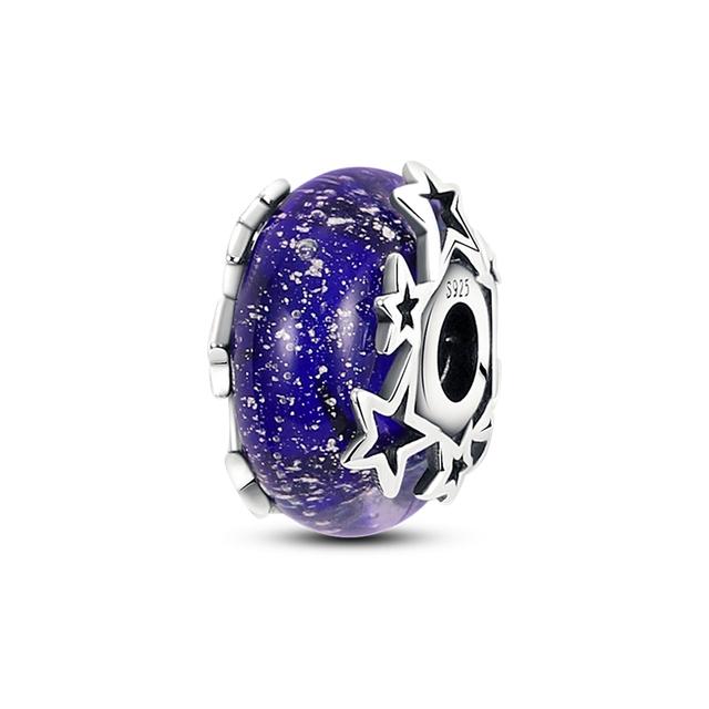 Ocean Blue Cz Бусина 925 Серебро Морская Черепаха Земляная Сова Шарм Подходит для нового браслета Летняя серия Ожерелье с подвеской