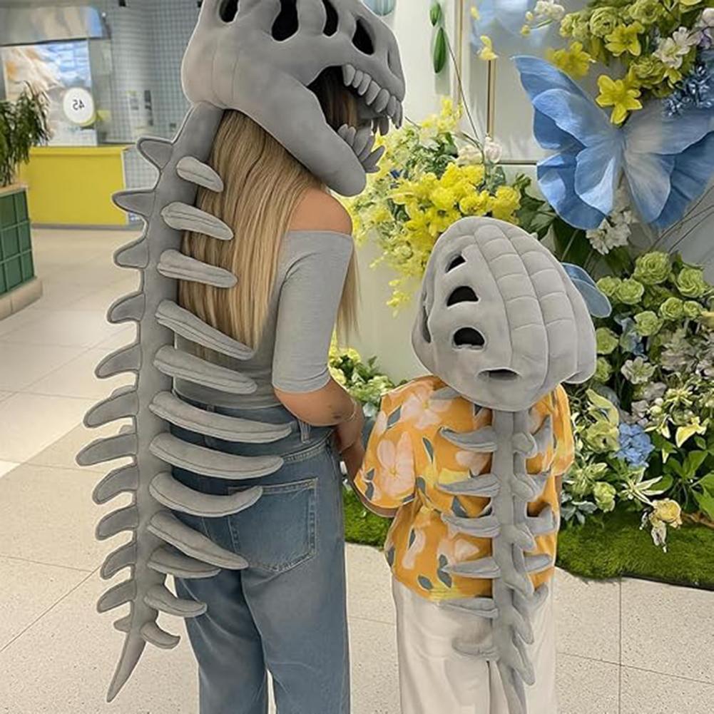 Плюшевый костюм динозавра Спинозавра, Костюм скелета динозавра, Забавный костюм для ролевых игр, Мягкая плюшевая игрушка скелет динозавра 76/117 см