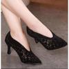 Fashion Black Sexy Pointed Toe Women Shoes Summer Designer High Heels Shoes Shallow Mature Dress Woman Shoes Pumps Mujer Zapatos