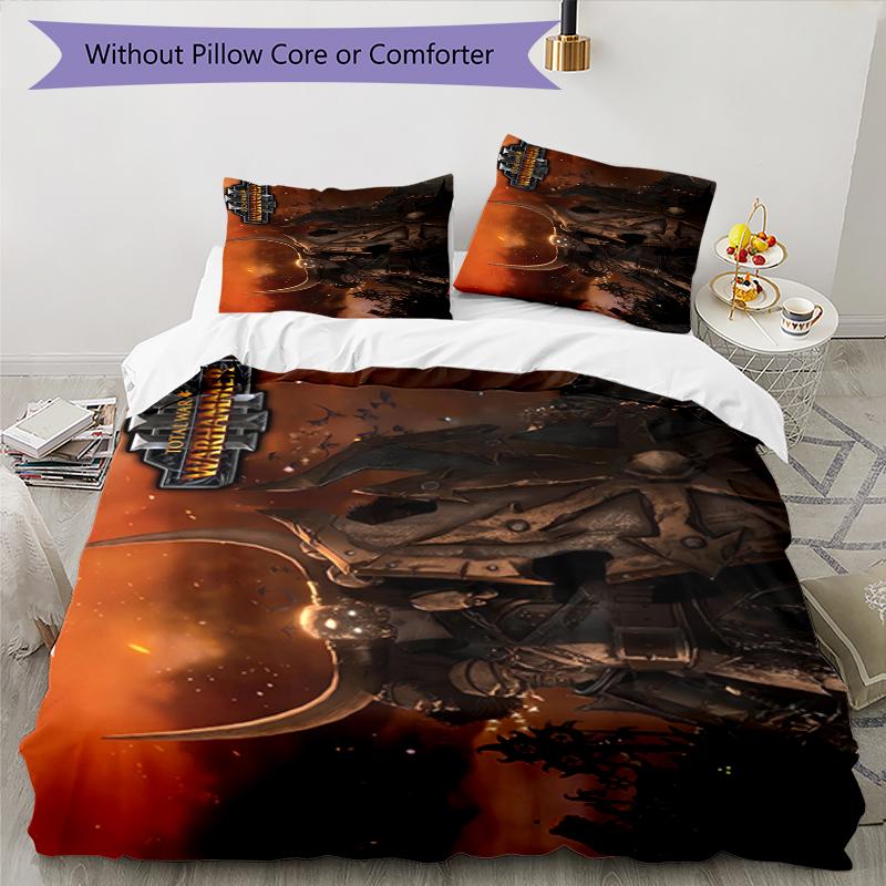 3pcs Total War Bedding Set Duvet Cover Closure Includes 1 Duvet Cover & 2 Pillowcases, Soft and Comfortable for All Seasons.