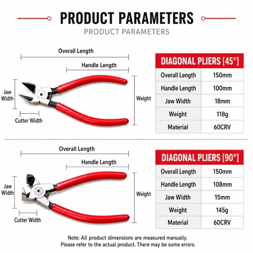 Industrial Grade Flat Nose Pliers Anti-Slip Sprue Pliers Professional Sprue Cutters Jewelry Repair