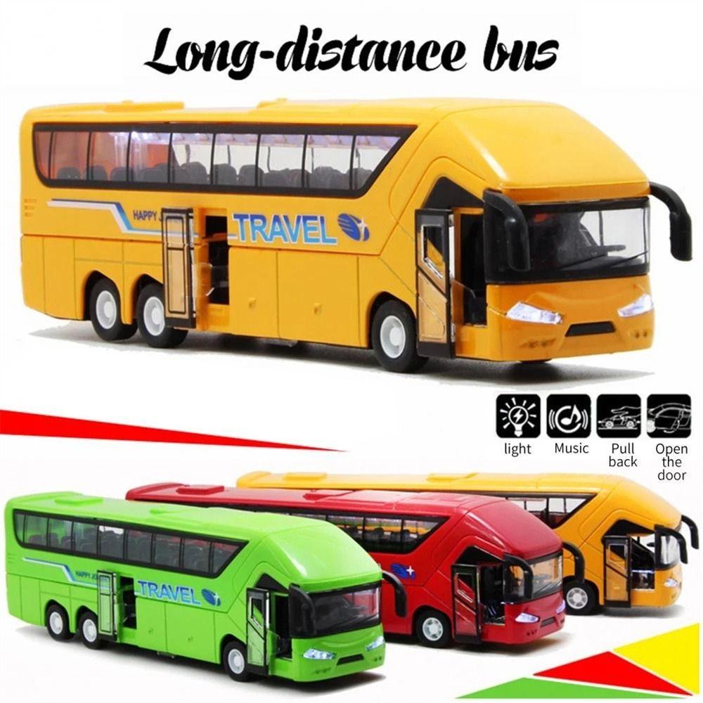 Music Car Bus Model Educational Toys Bus Toy Bus Model Car Toy Long-distance Bus Double Decker Bus