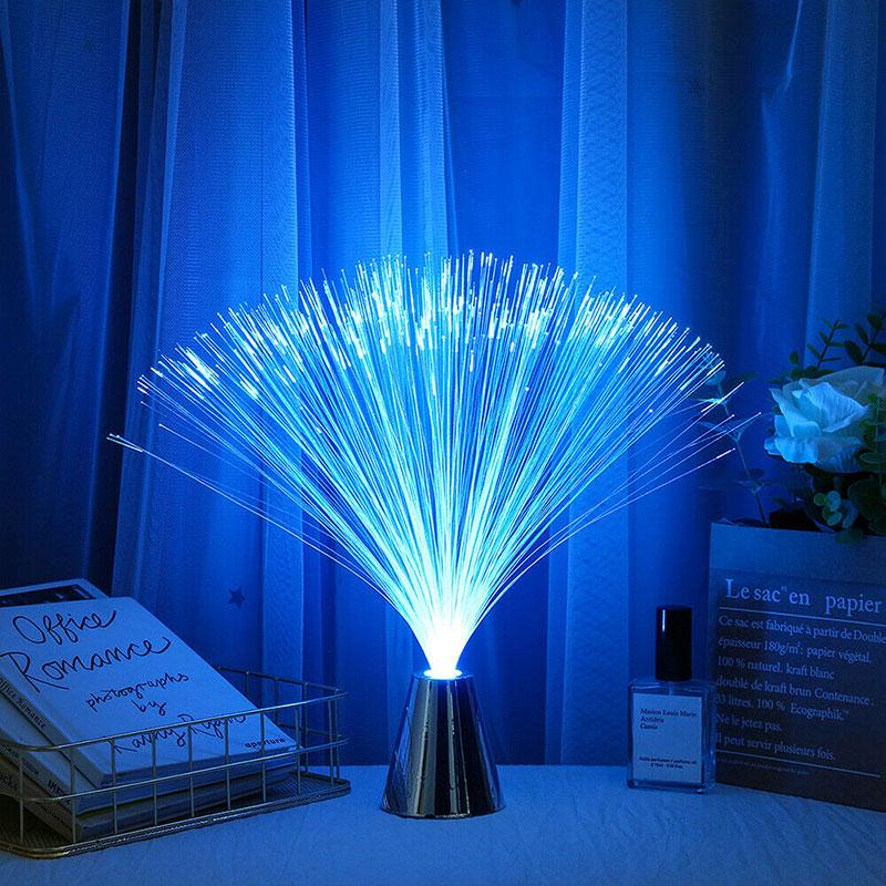 Multicolor Led Fiber Optic Light Night Lamp Christmas Wedding Holiday Home Decor