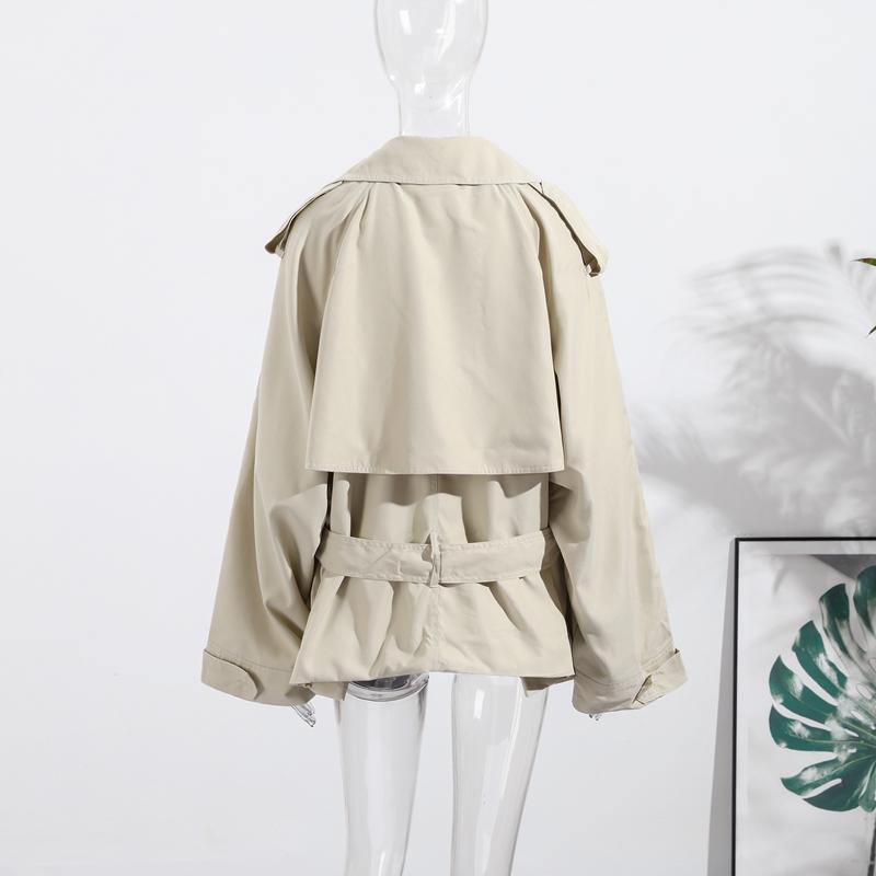 Кардиган на завязках с лацканами, ветровка, женская свободная ветрозащитная куртка с длинным рукавом, повседневная верхняя одежда, ретро британский стиль, осень 2025