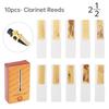 10pcs Clarinet Reeds for 2 1/2 Size Easy To Install On the Mouth Piece