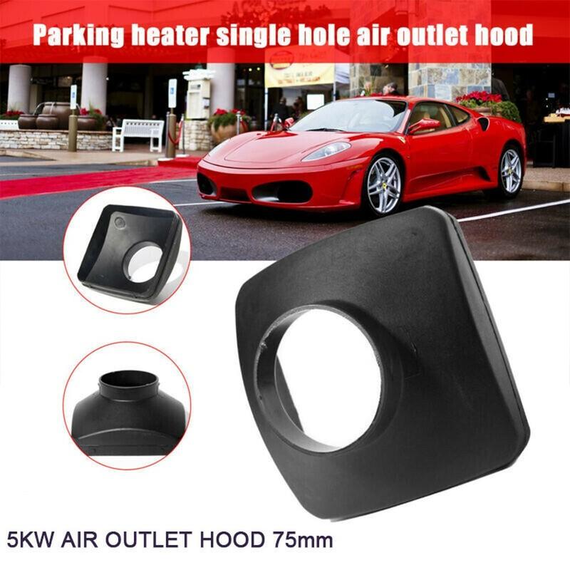 1x Black Single Hole Outlet 75mm Cover For Air Diesel Parking Heater Trucks Heater Single 1 Hole Vent Cover For Car Truck