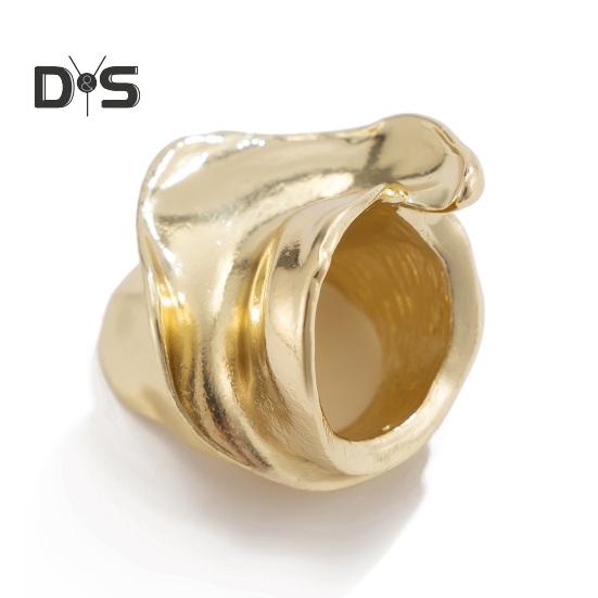 Женское кольцо в стиле хип-хоп, крупное, нестандартное, глянцевое, витое кольцо, каплевидное, сплавное, плиссированное кольцо, модные аксессуары