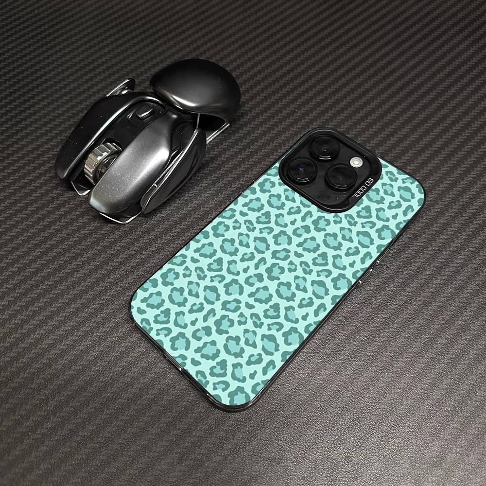 Классический чехол для телефона с леопардовым принтом и гепардом для iPhone 17 16 15 14 13 12 11 Pro Max Plus Серебристый цвет
