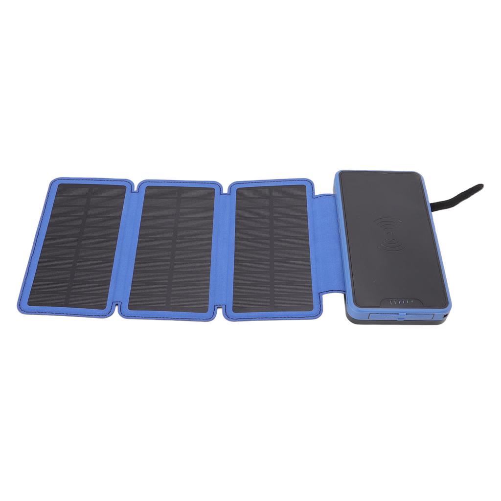 Солнечная батарея Power Bank многофункциональная портативная складная 20000 мАч кожаная зернистая солнечная зарядка для телефона