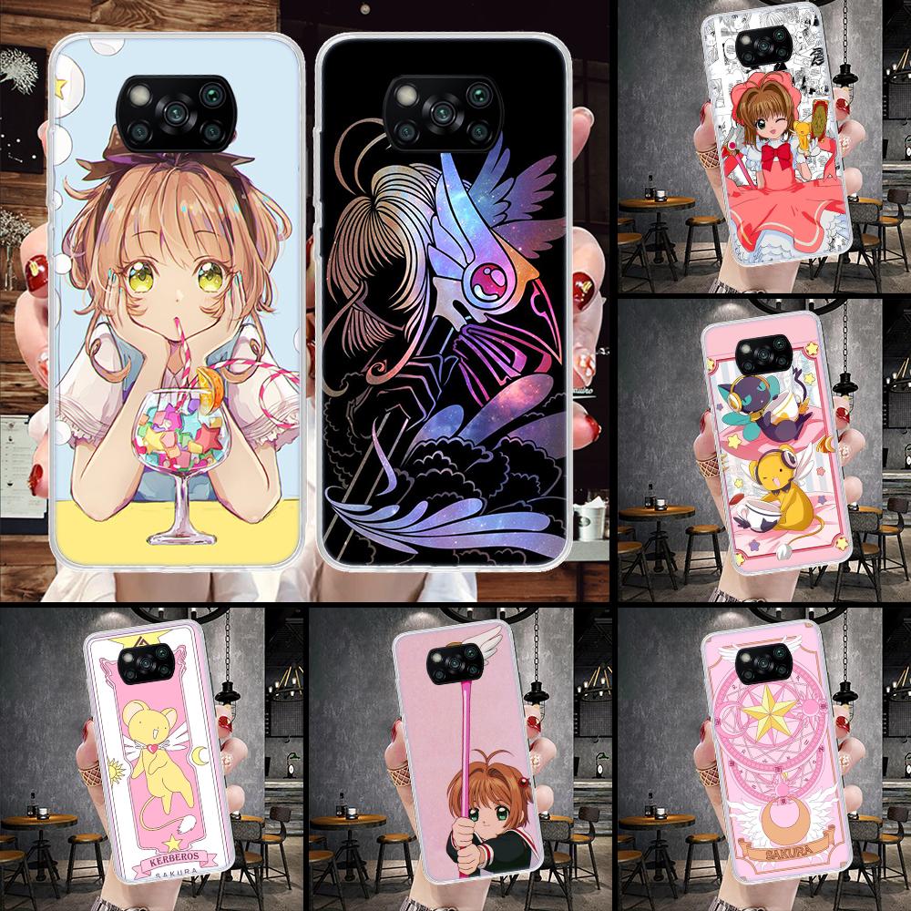 Чехол для телефона аниме CardCaptor Sakura для Xiaomi Redmi 15C 15 13C 13 Poco X5 X6 X7 F7 Ultra M7 12C 12 10 10C 9C 9A 9T 9 Fundas Poco