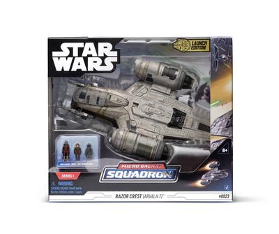 STAR WARS Микро Галактические Эскадрильи Звездолет Класса Делюкс Razor Crest Дин и Джавы с Внешнего Мира SWJ0030 Многоцветный Транспорт Фигурки Возраст ARVALA-7 1 дюйм