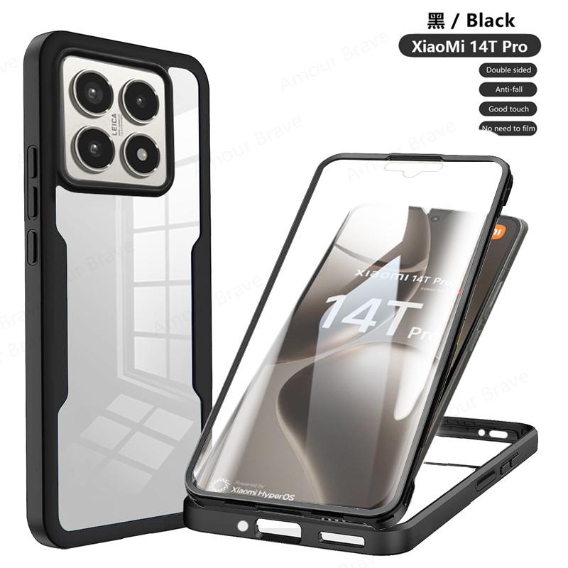 Чехол с полной защитой 360 для Xiaomi Mi 14T Pro 13T 12T 14 Ultra Redmi 14C 13C Противоударный чехол для Redmi Note 13 Чехол для телефона