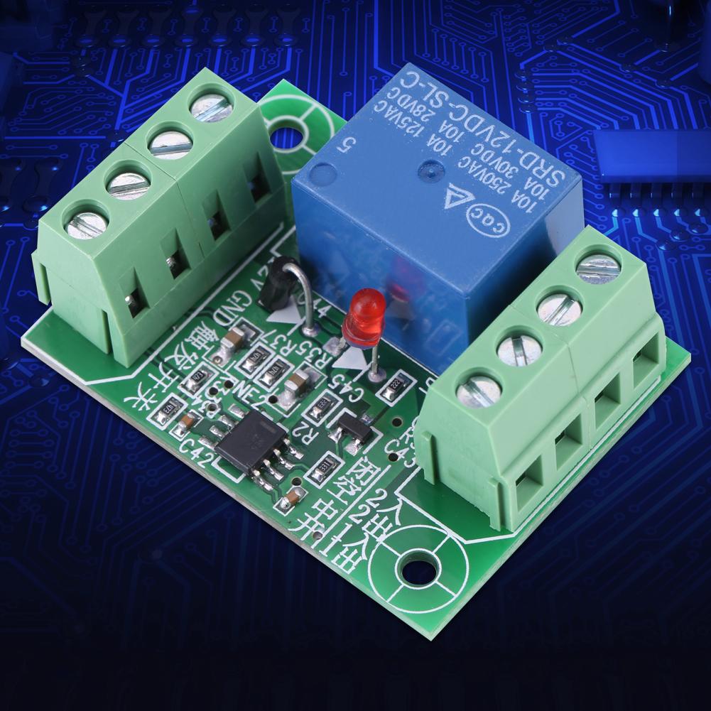 Trigger Relay, Single Channel Bistable 12V,Circuit Trigger Relay Control Module 10A 250VAC, PC Board Relays
