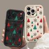 Merry Christmas Print Case For iPhone 17 Air 16 15 14 13 12 Pro Max 16 17 Pro 16e 11 Shockproof Solid Color Silicone Phone Cover Cases