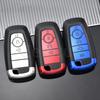 TPU Leather Shell Fob Holder for Ford Fusion Mustang Explorer F150 Edge Mondeo Mk5 Focus Mk4 Car Key Case Cover Accessories