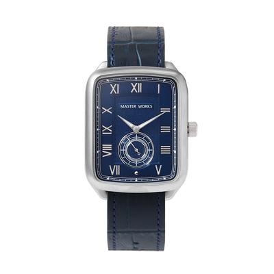 [MASTER WORKS] Masterworks Quadrangle MW10SN-GCBLG8 Часы Мужские часы Сделано в Японии Кварцевые 33мм Кожаный ремешок Мужские часы Квадратные Синие