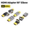 8K HDMI 2.1 Кабельный Адаптер 90 Градусов Прямой Угол Штекер Папа на Маму HDMI Удлинитель для TV Stick PS4 PS5 Xbox PC Ноутбука