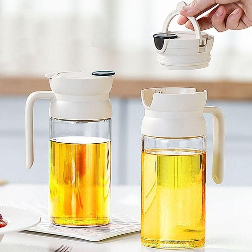 600ML Glass Oil Bottle Large Capacity Soy Sauce Dispenser Multi-functional Oil Dispenser  Soy Sauce
