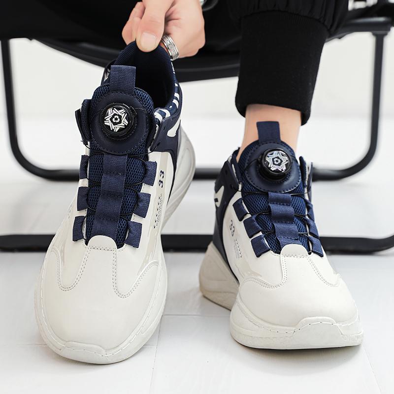 Новые модные мужские дышащие баскетбольные кроссовки на толстой подошве для студентов, удобные повседневные спортивные кроссовки для бега