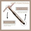 BEAUTY GLAZED - 2 в 1 Двусторонний стик для теней + растушевка - 10 цветов