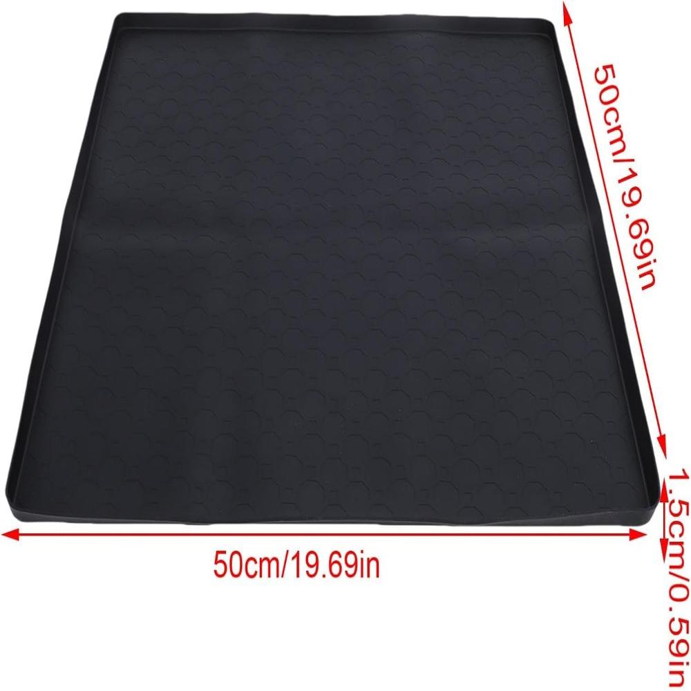 Raised Edges Silicone Fridge Mat Waterproof Floor Protection Tray Floor Protection