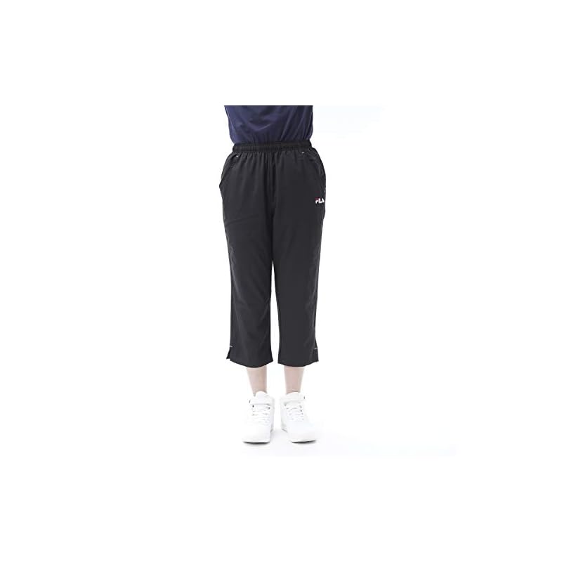 [Fila] Фитнес-брюки R с 2-сторонней эластичностью, длина 6/10, женские, BK, Япония L (Эквивалент японского размера L)