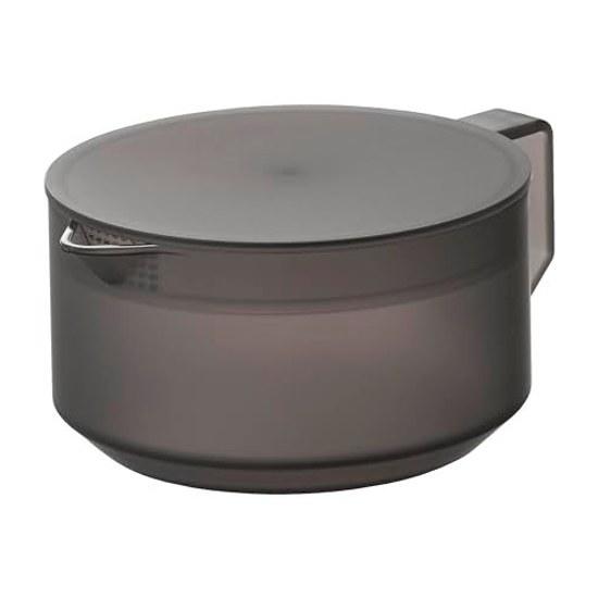 Yamazaki Teapot Black (including handle) Tower 600mL (full capacity 860mL) Dishwasher microwave safe Easy clean Lid built-in strainer 1673