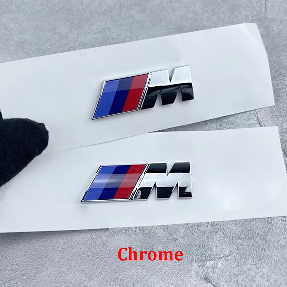 BAUVK1 3D BMW M Logo Stickers Rear Trunk Badge Fender Side Emblem For E36 E46 E39 E60 F20 E90 E91 X5 E53 E87 E34 M E60 Car Accessories