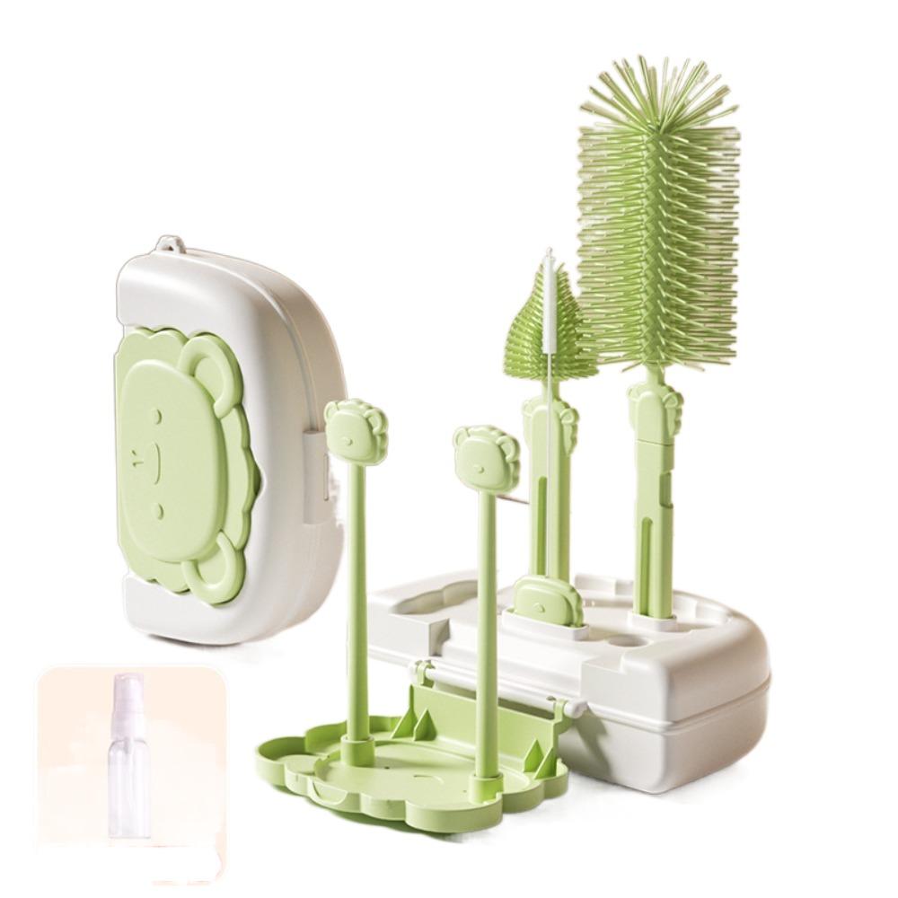 8 in 1 Bottle Cleaning Brush Set Bear Pacifier Straw Scrubber  Baby Nipple Bottle